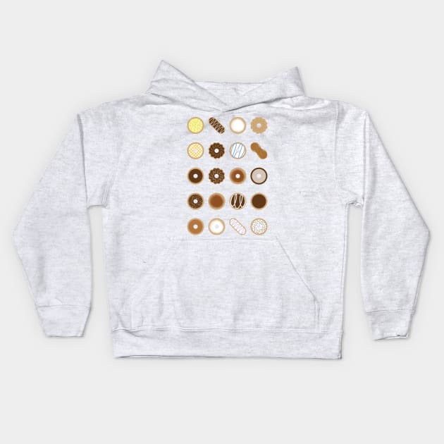 Donuts Kids Hoodie by dorothytimmer